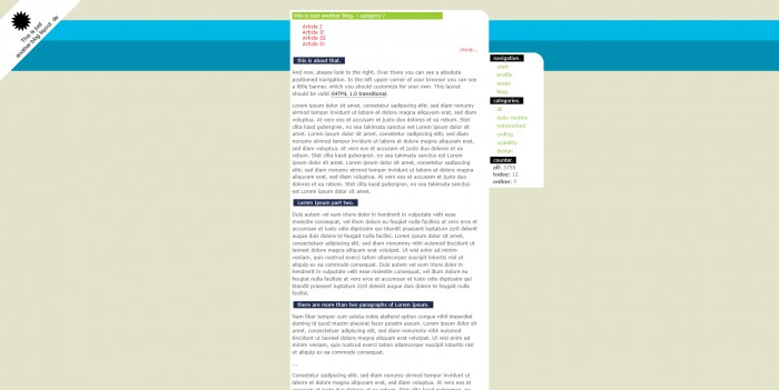 另类设计BLOG网页模板(xhtml)