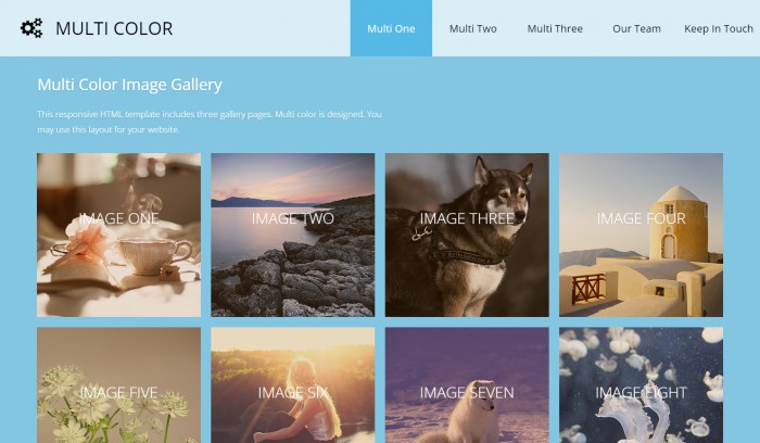 多彩图集展示响应式网页模板