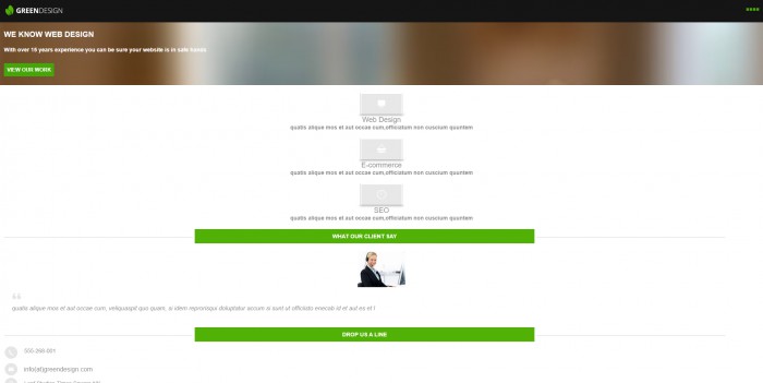 绿色设计工作室网页模板