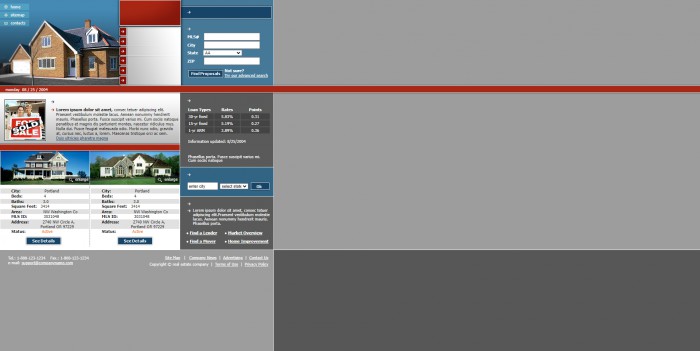 房地产信息门户网页模板