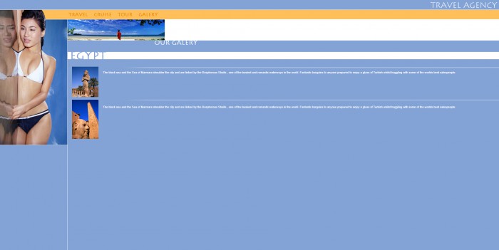 埃及旅行社网页模板