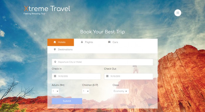 极限旅行响应式网站模板